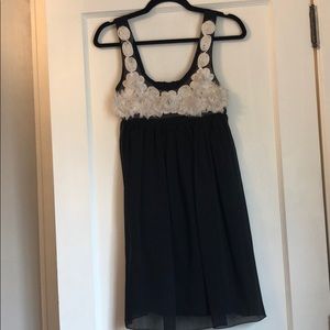ANTHROPOLOGIE BLACK CHIFFON DRESS